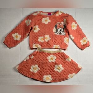 Disney Junior Orange 2 Piece Skirt And Top Size 5